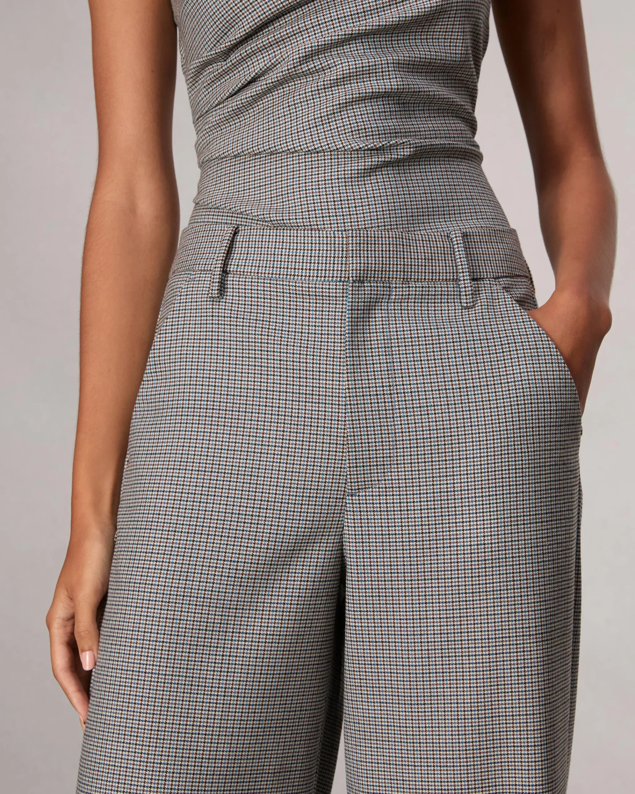 rag & bone Andi Full-Length Plaid Pant Blue Plaid Sale