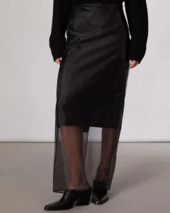 rag & bone Annebet Organza Skirt Black Clearance