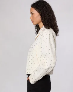 rag & bone Anya Studded Denim Jacket Ecrupearl (not available) Online