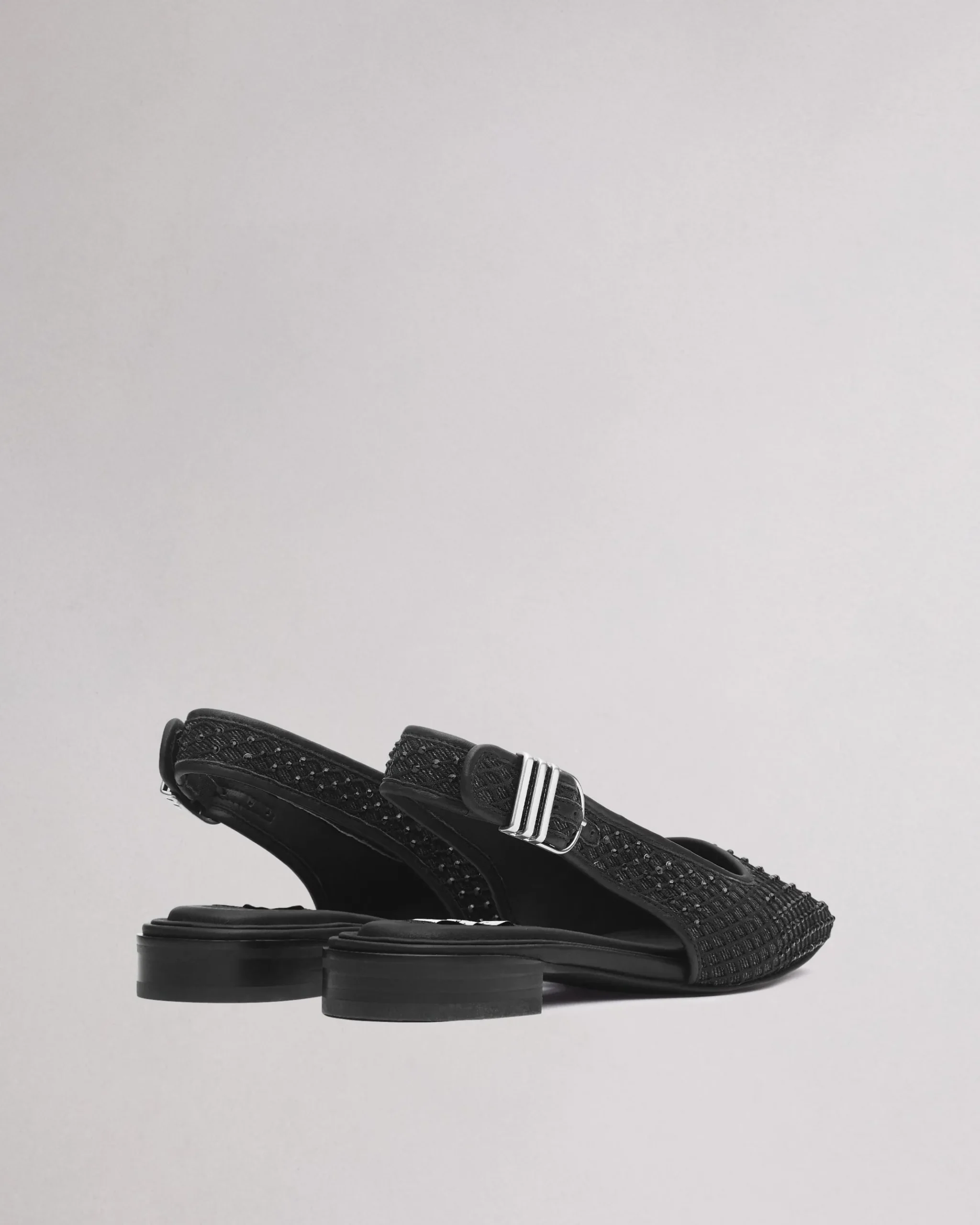 rag & bone Astra Diamante Slingback Black Denim Clearance