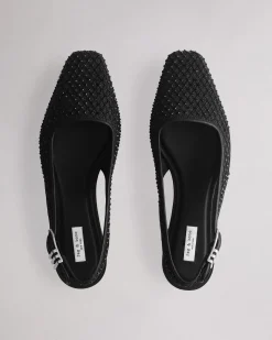 rag & bone Astra Diamante Slingback Black Denim Clearance