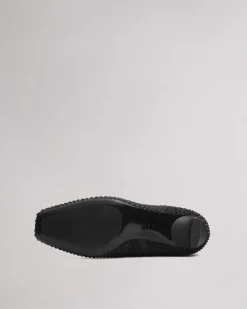 rag & bone Astra Diamante Slingback Black Denim Clearance