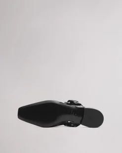 rag & bone Astra Leather Slingback Black Patent Discount