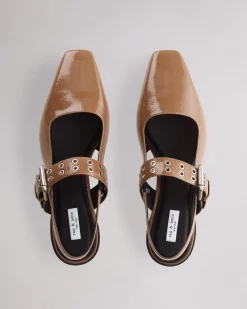 rag & bone Astra Leather Slingback Taupe Patent Online
