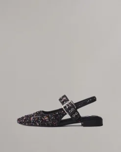 rag & bone Astra Slingback Flats Black Multi Clearance