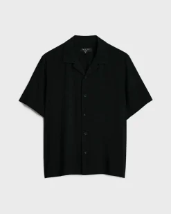 rag & bone Avery Viscose Shirt Black Hot