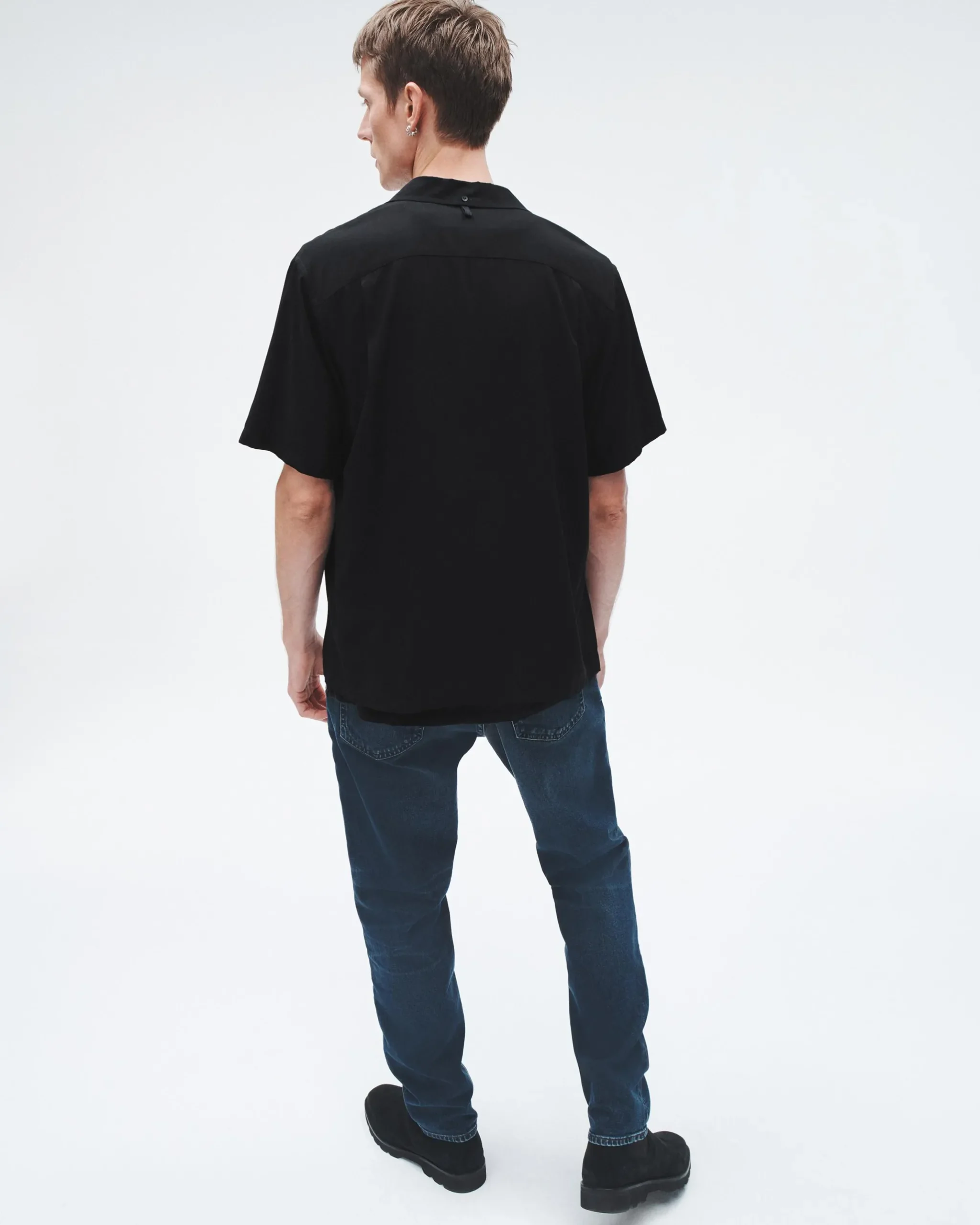 rag & bone Avery Viscose Shirt Black Hot