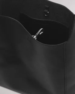 rag & bone Belize Small Leather Shopper Black Shop