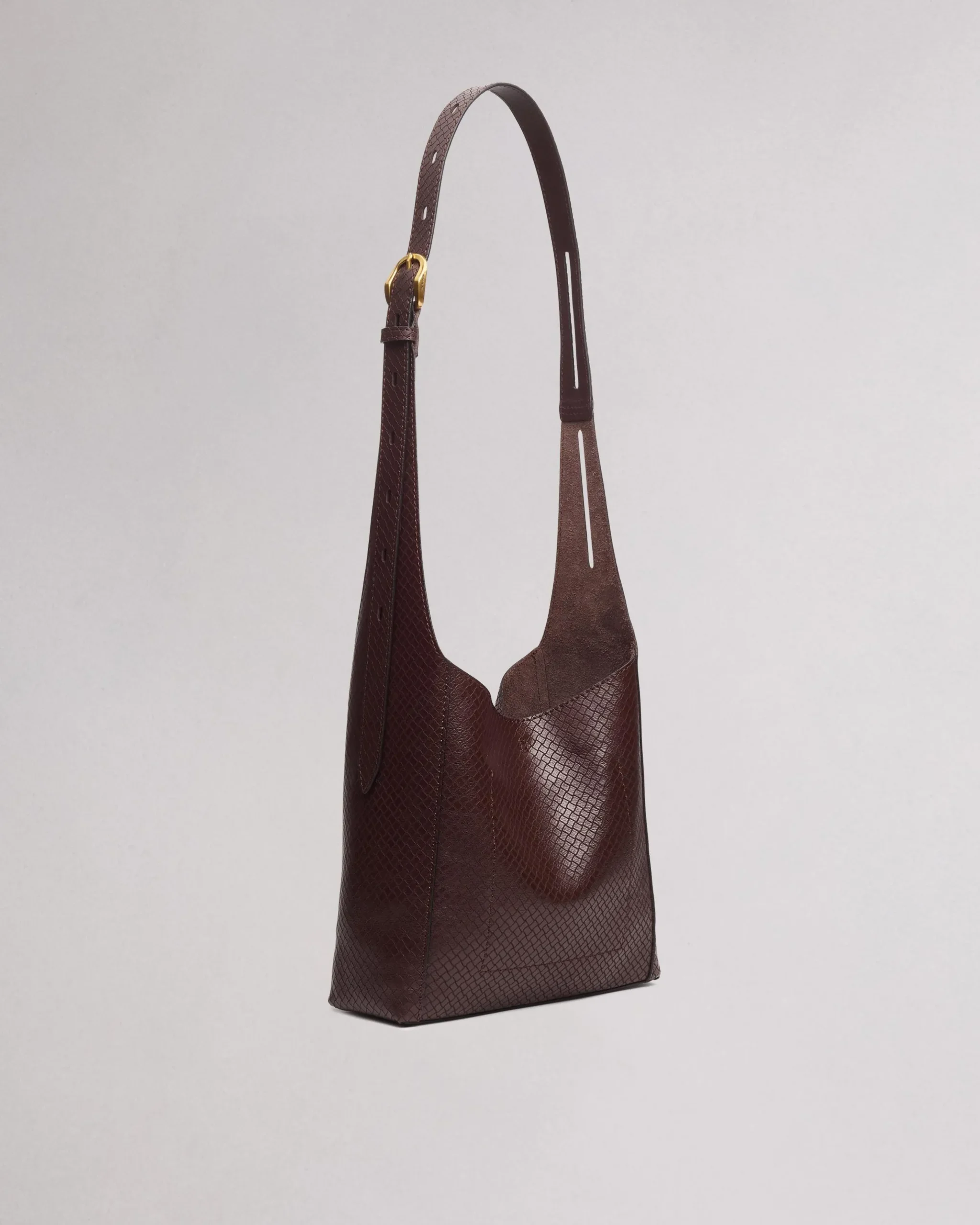 rag & bone Belize Small Leather Shopper Dark Espresso Basketweave Best Sale