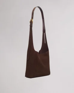 rag & bone Belize Small Suede Shopper Dark Espresso Suede Online