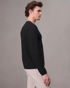 rag & bone Bennet Slim Fit Crewneck Sweater Black New