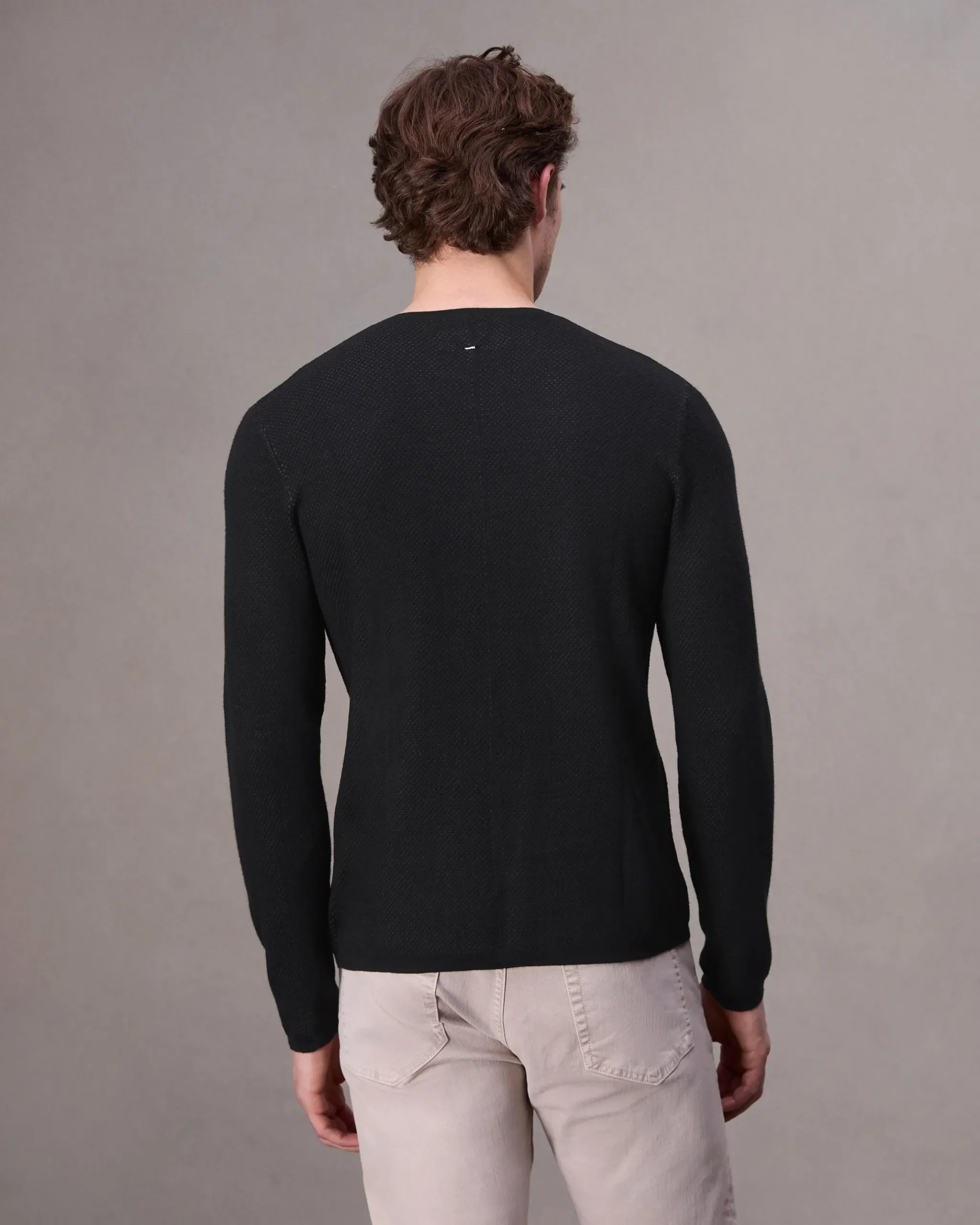 rag & bone Bennet Slim Fit Crewneck Sweater Black New