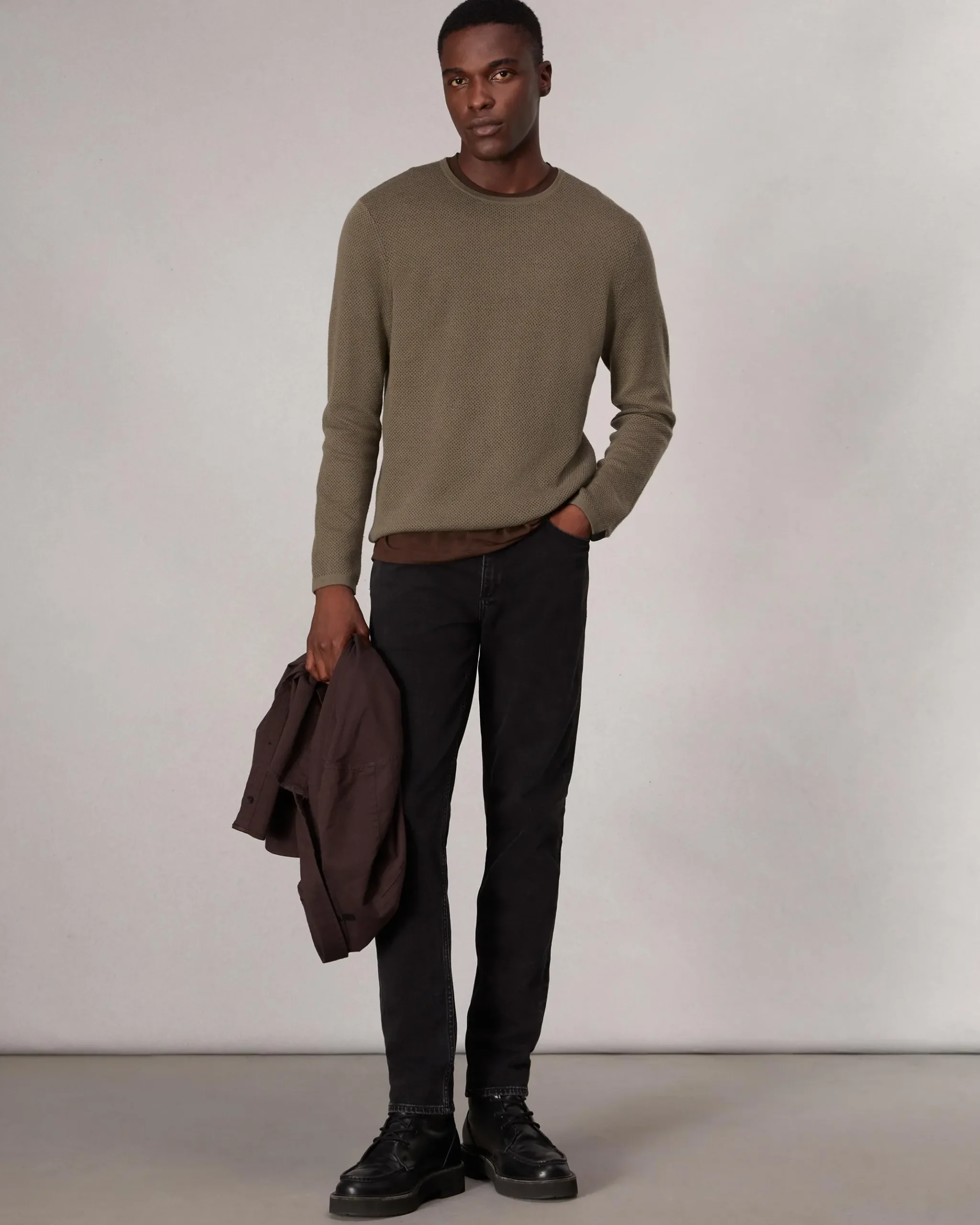 rag & bone Bennet Slim Fit Crewneck Sweater Sage Clearance