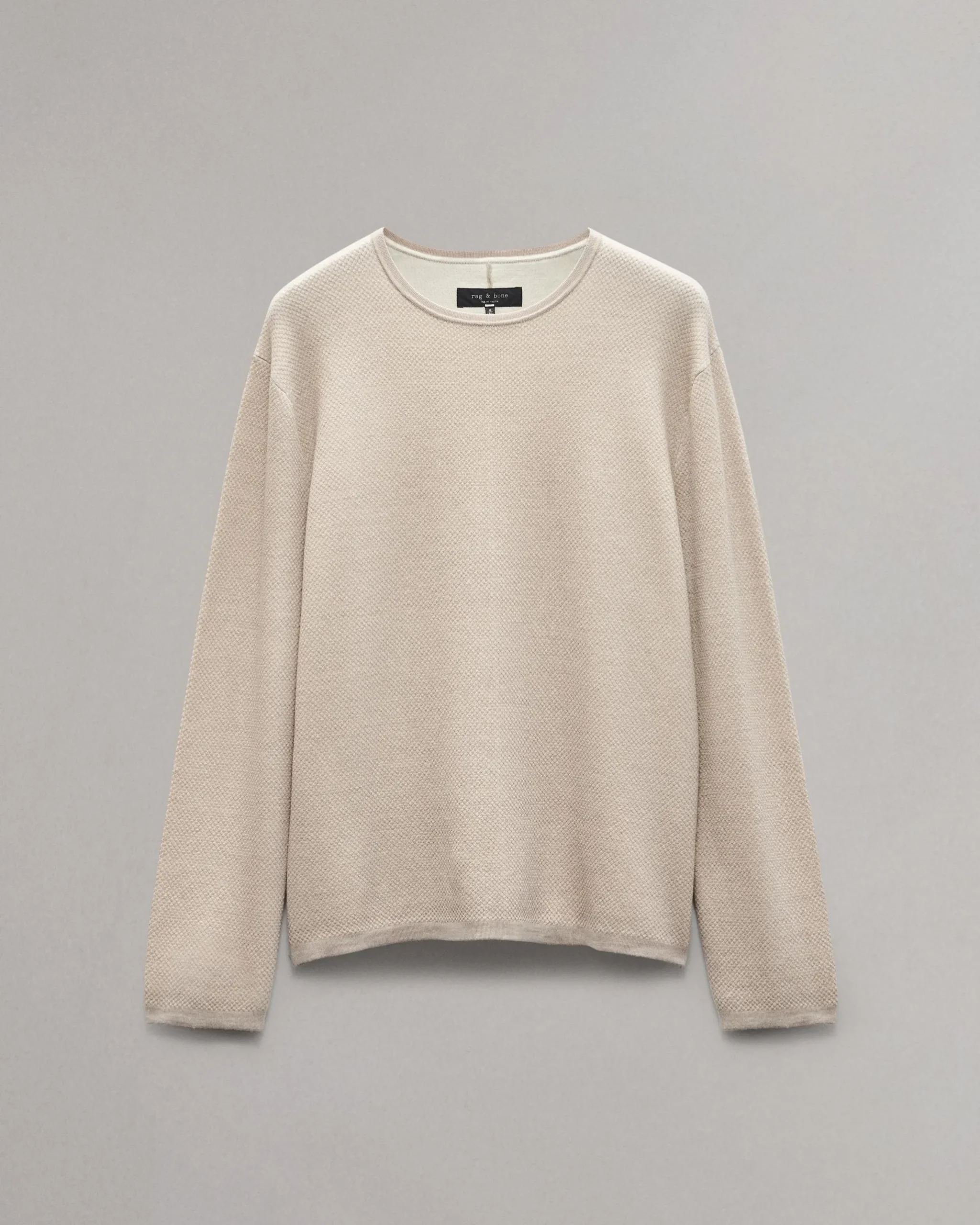 rag & bone Bennet Slim Fit Crewneck Sweater Light Tan Cheap