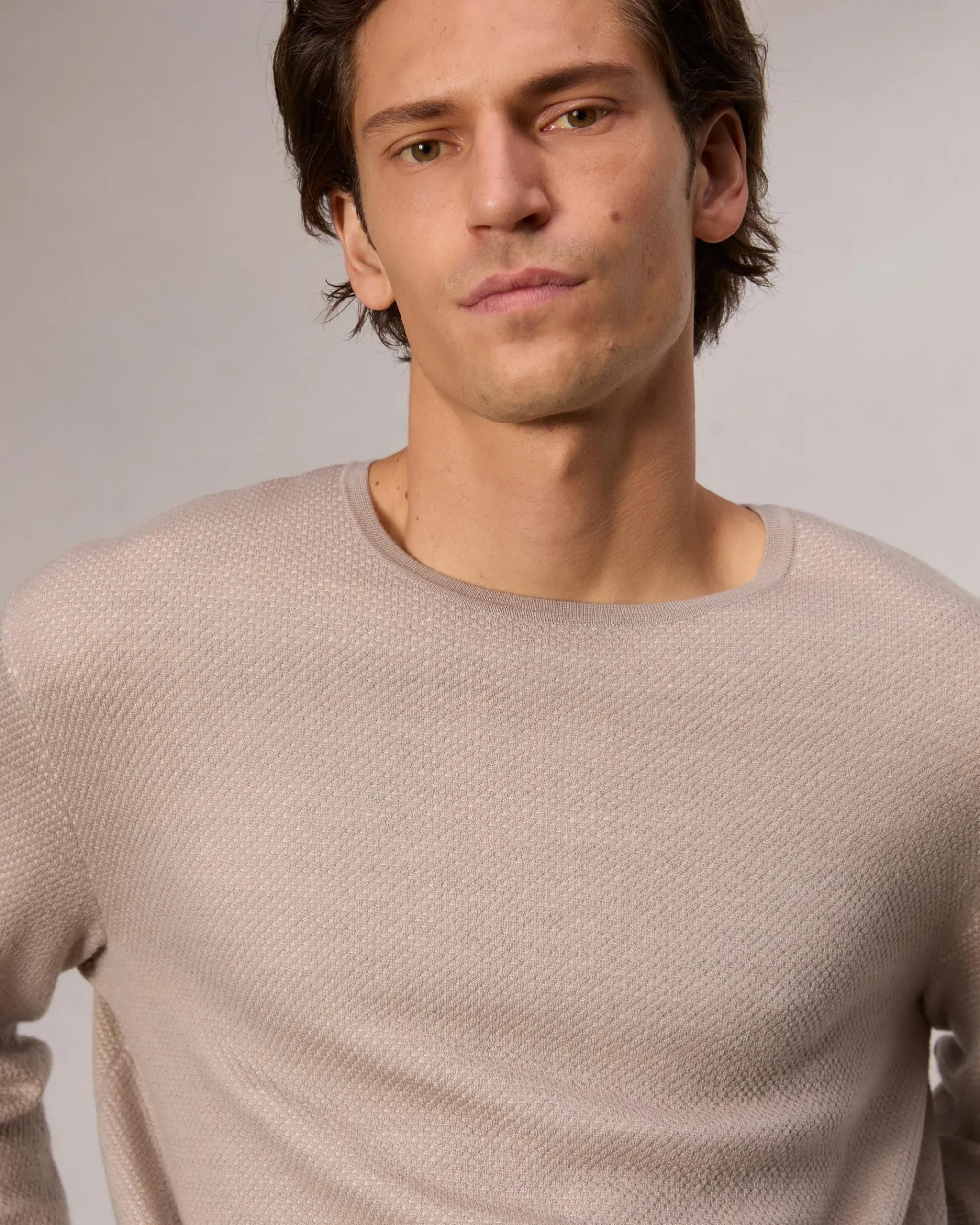 rag & bone Bennet Slim Fit Crewneck Sweater Light Tan Cheap