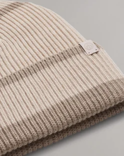 rag & bone Blake Striped Beanie Oat New