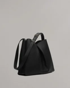 rag & bone Bloom Large Italian Calf Leather Crossbody Bag Black New