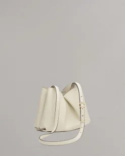 rag & bone Bloom Medium Italian Calf Leather Crossbody Bag Antique White Fashion