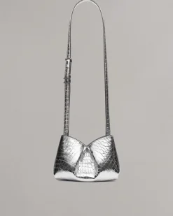rag & bone Bloom Small Embossed Metallic Leather Crossbody Bag Silver Shop