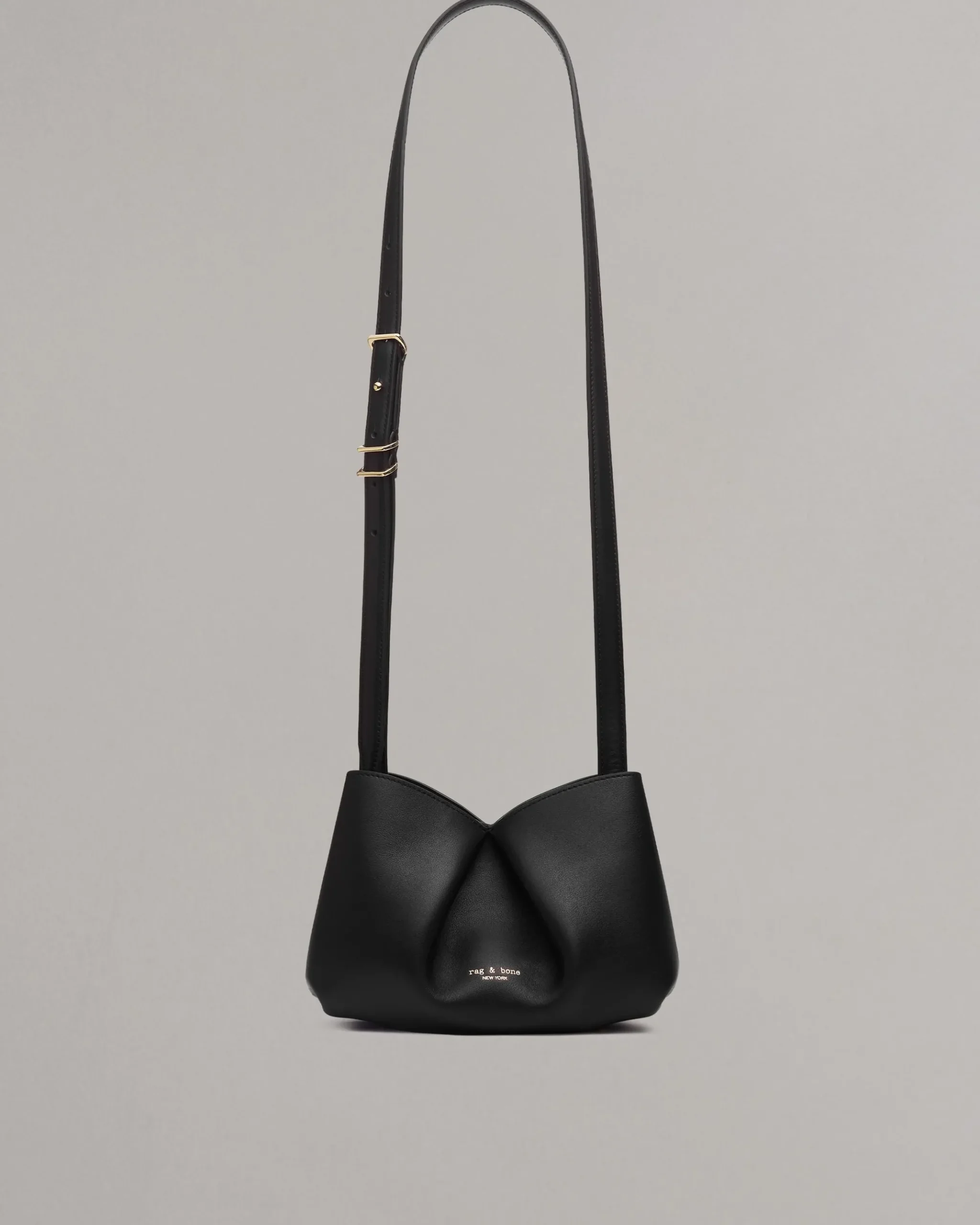 rag & bone Bloom Small Italian Calf Leather Crossbody Bag Black Cheap