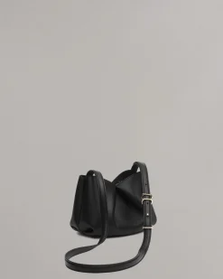 rag & bone Bloom Small Italian Calf Leather Crossbody Bag Black Cheap