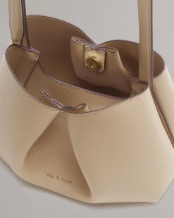 rag & bone Bloom Small Italian Calf Leather Crossbody Bag Greige New