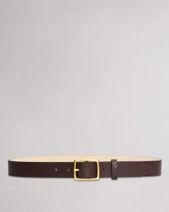 rag & bone Boyfriend Leather Belt Dark Espresso Basketweave Shop