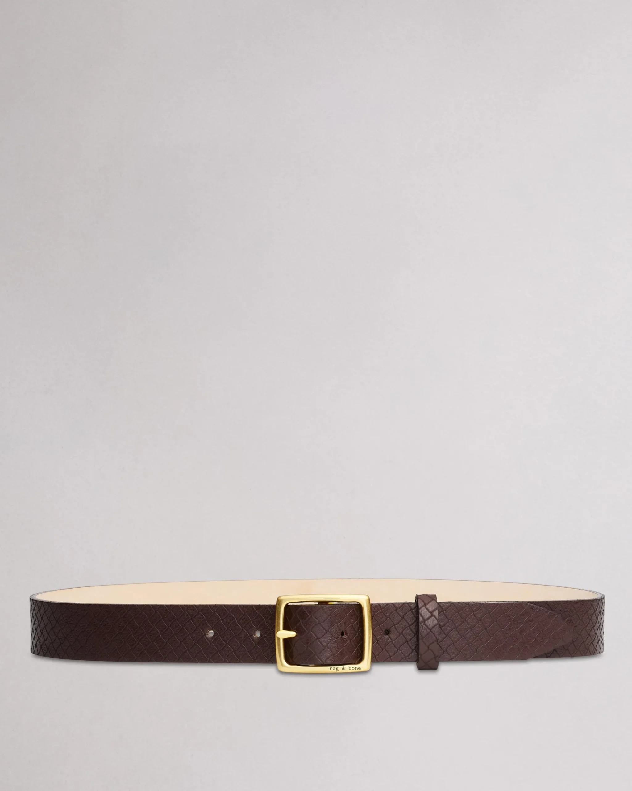 rag & bone Boyfriend Leather Belt Dark Espresso Basketweave Shop