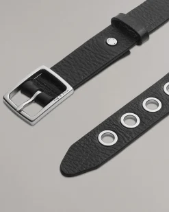rag & bone Boyfriend Leather Belt Black Flash Sale