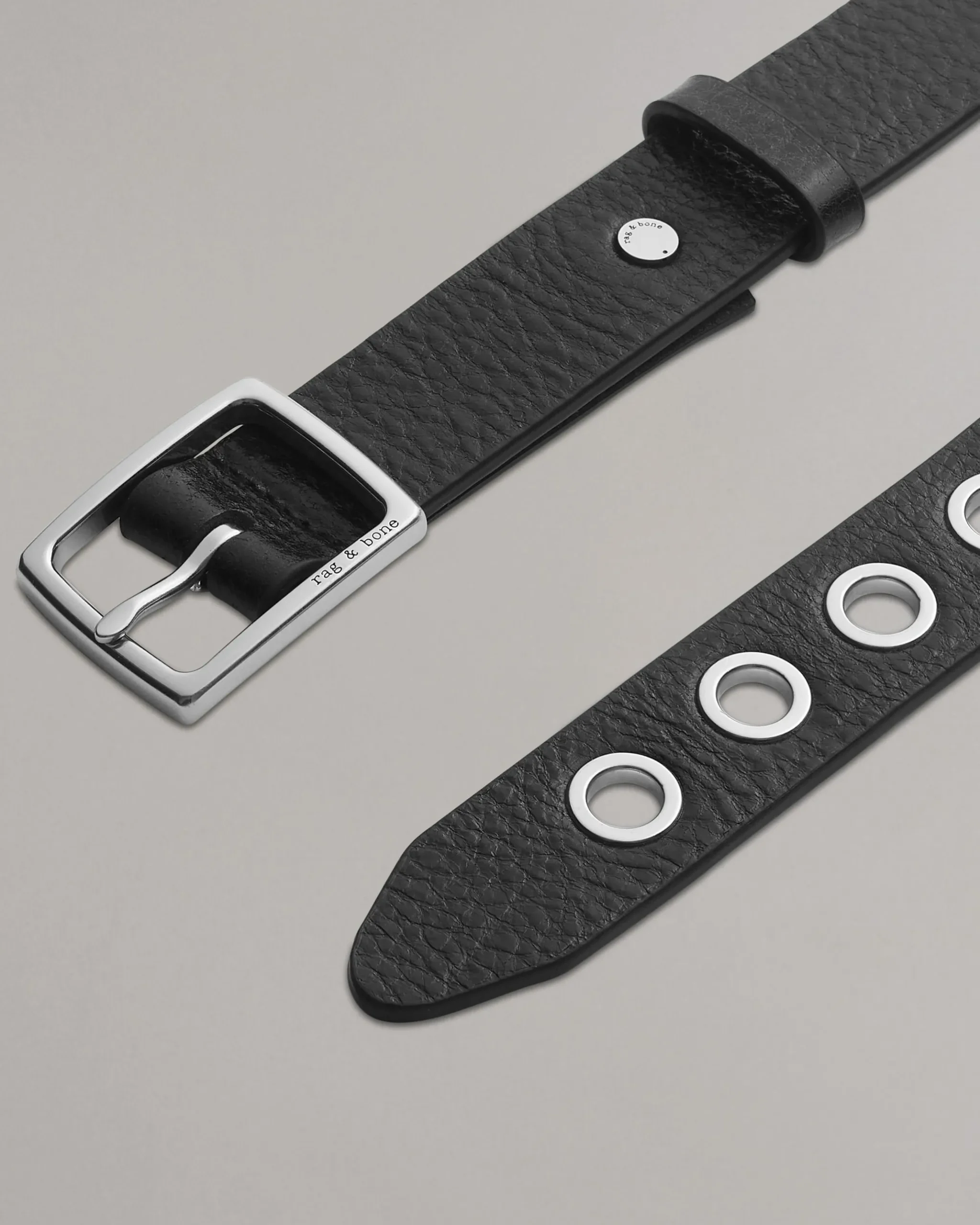 rag & bone Boyfriend Leather Belt Black Flash Sale