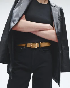 rag & bone Boyfriend Suede Belt Camel Best Sale