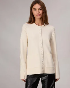 rag & bone Bridget Lady Cardigan Ivory Discount