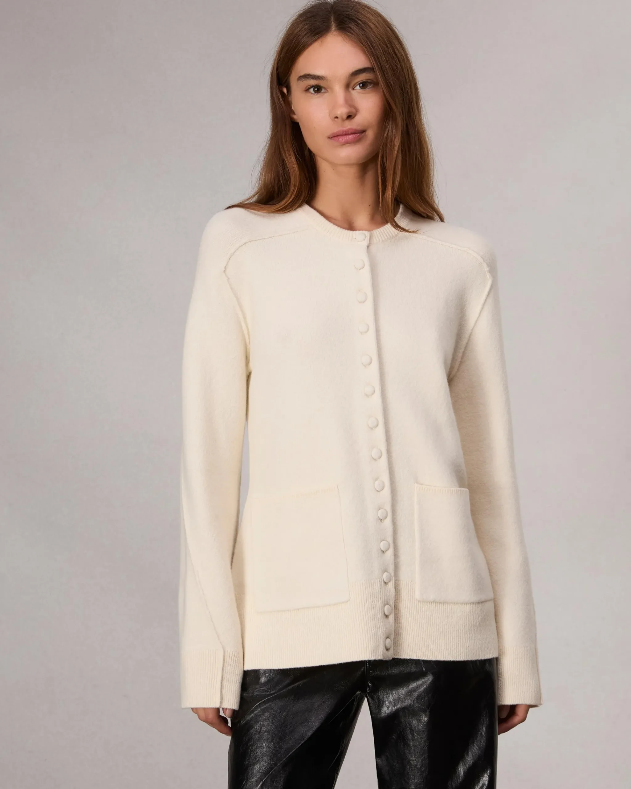 rag & bone Bridget Lady Cardigan Ivory Discount