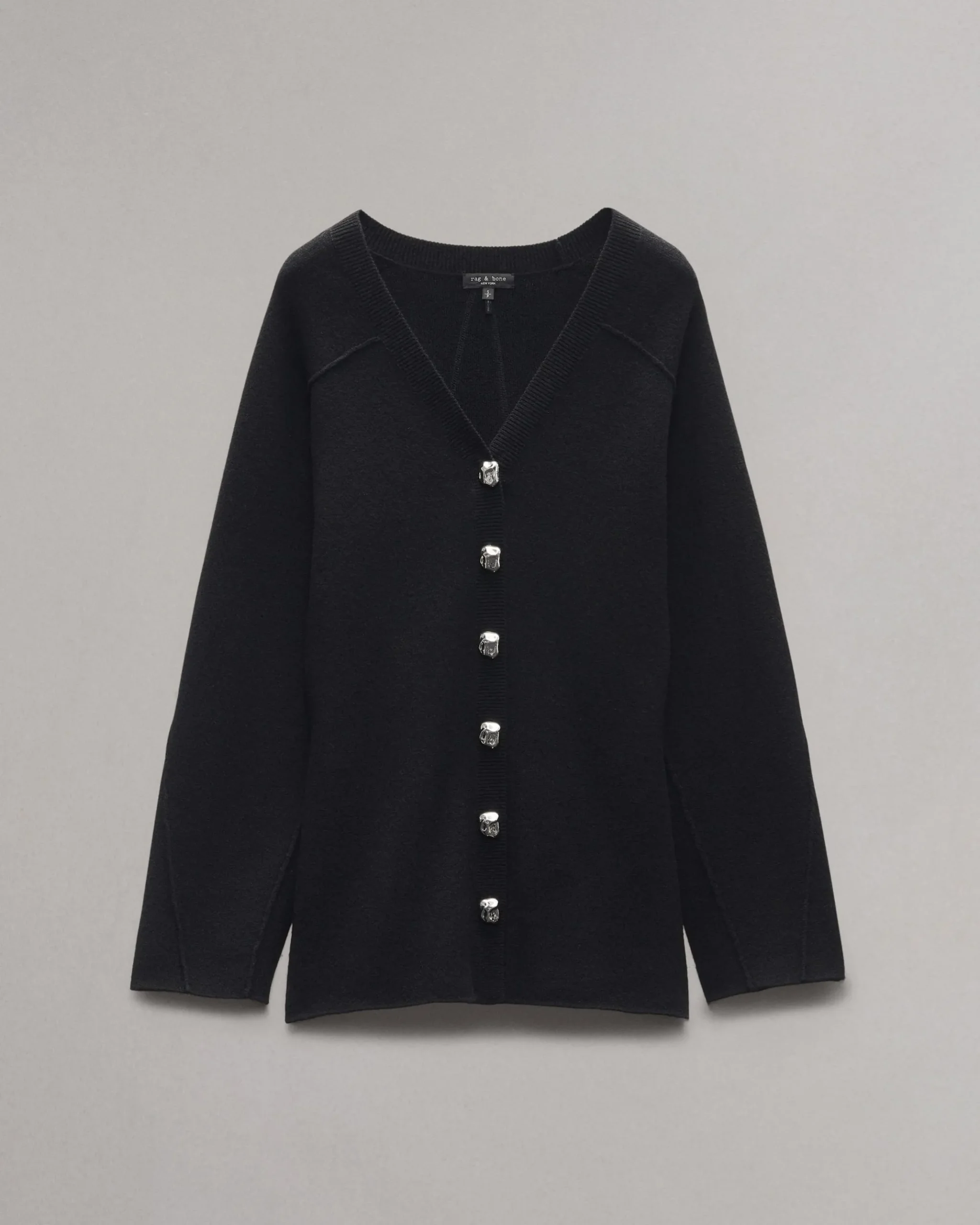 rag & bone Bridget V-Neck Cardigan Black Fashion