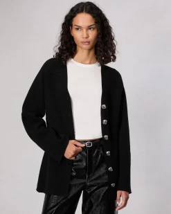 rag & bone Bridget V-Neck Cardigan Black Fashion