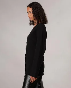 rag & bone Bridget V-Neck Cardigan Black Fashion