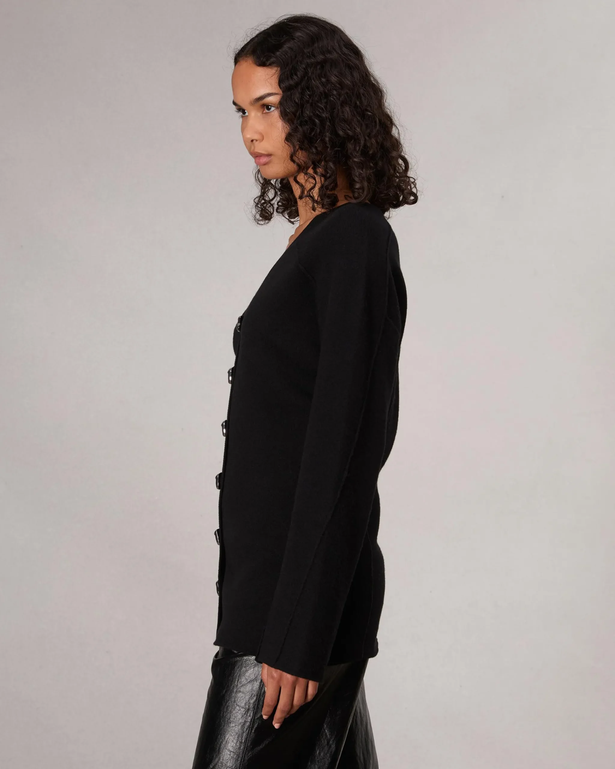 rag & bone Bridget V-Neck Cardigan Black Fashion