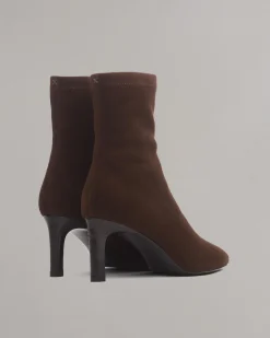 rag & bone Britt Suede Ankle Boots Dark Espresso Suede New