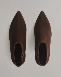 rag & bone Britt Suede Ankle Boots Dark Espresso Suede New