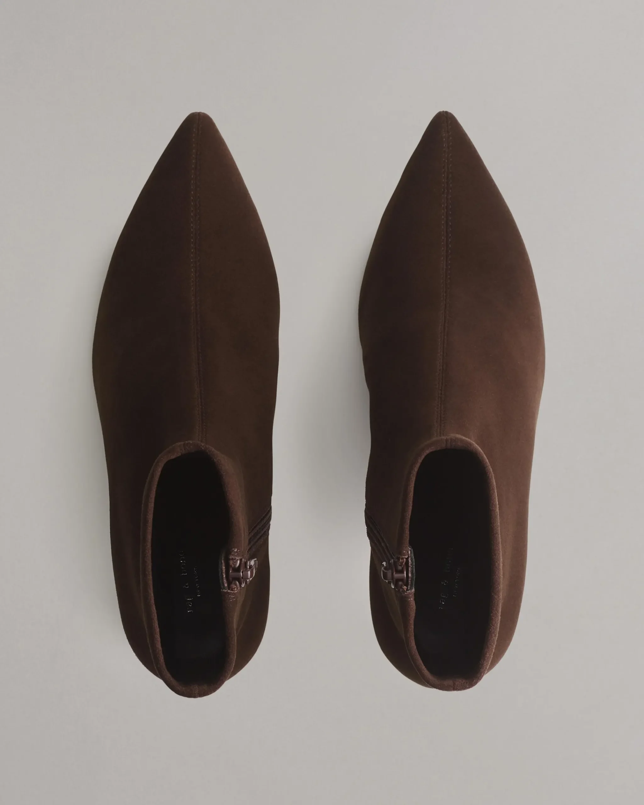 rag & bone Britt Suede Ankle Boots Dark Espresso Suede New