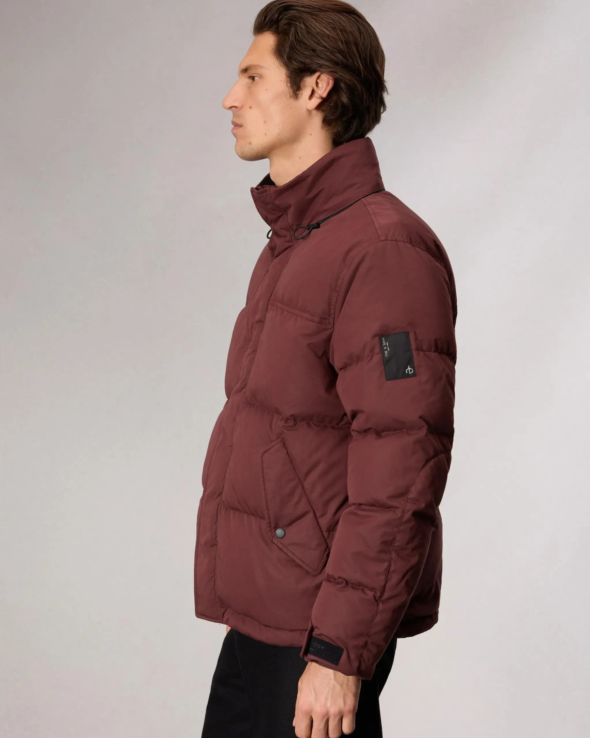 rag & bone Bubble Down Jacket Mahogany Clearance