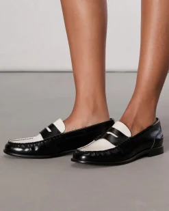 rag & bone Carter Leather Loafer Black/White Shop