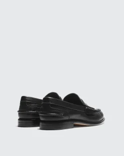 rag & bone Carter Leather Loafer Black New
