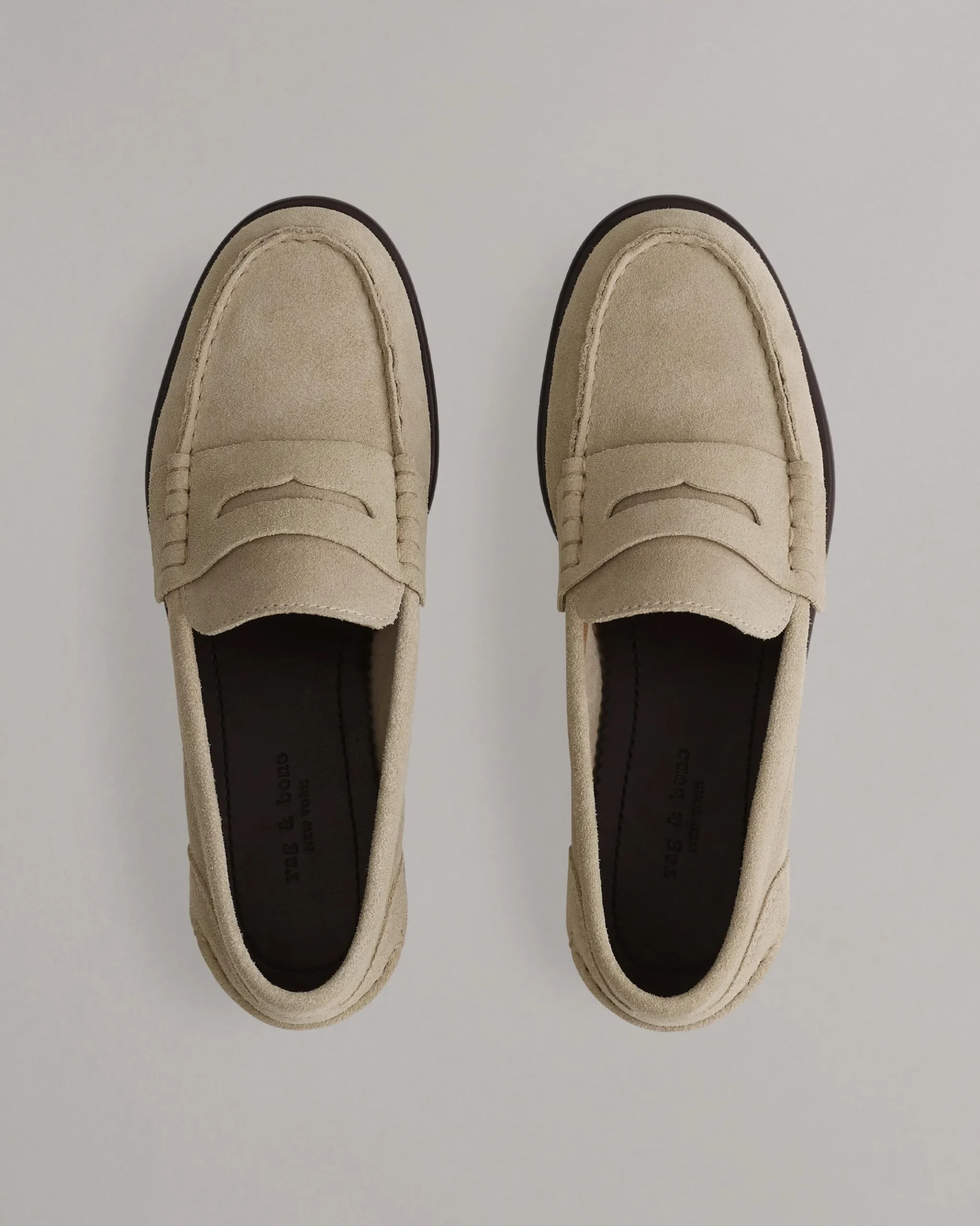 rag & bone Carter Suede Loafer Light Sand Suede New