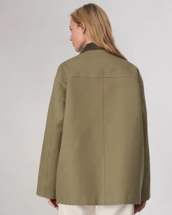 rag & bone Cassidy Cotton Jacket Army Flash Sale