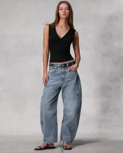 rag & bone Charlie Ankle Barrel-Leg Jean Harmony Flash Sale