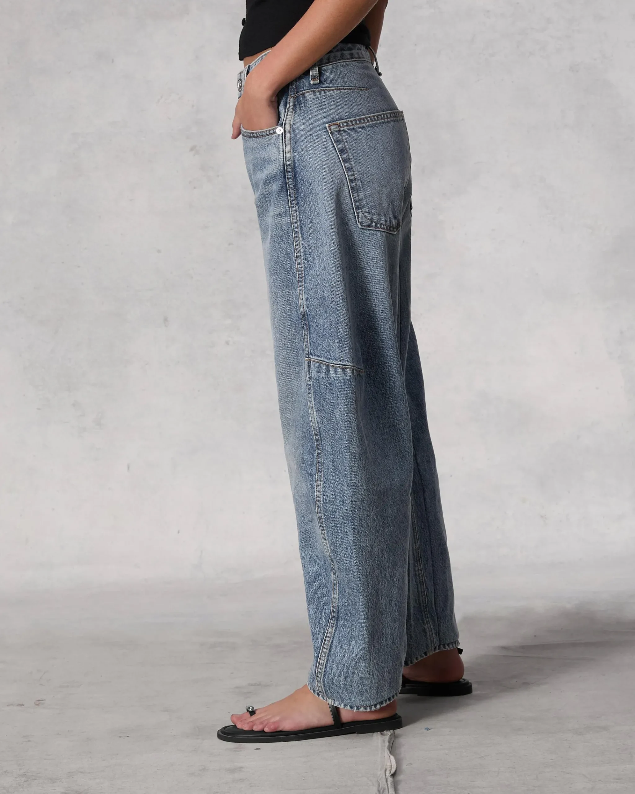rag & bone Charlie Ankle Barrel-Leg Jean Harmony Flash Sale