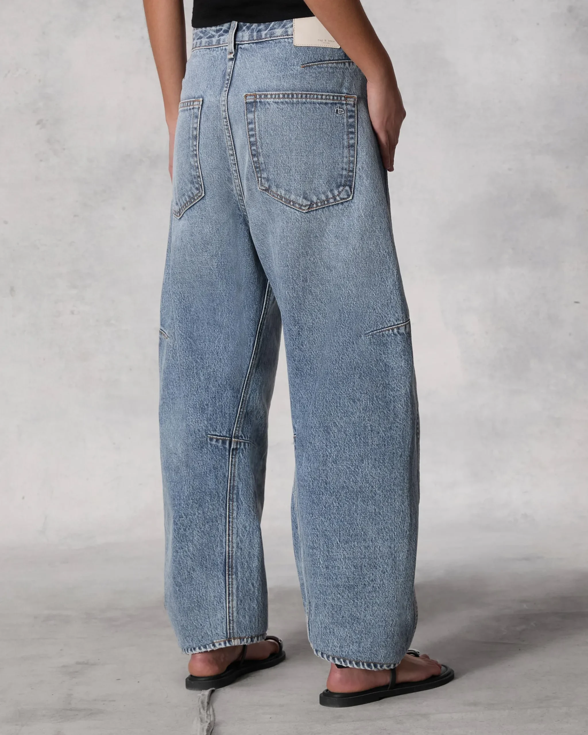 rag & bone Charlie Ankle Barrel-Leg Jean Harmony Flash Sale
