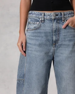 rag & bone Charlie Ankle Barrel-Leg Jean Harmony Flash Sale