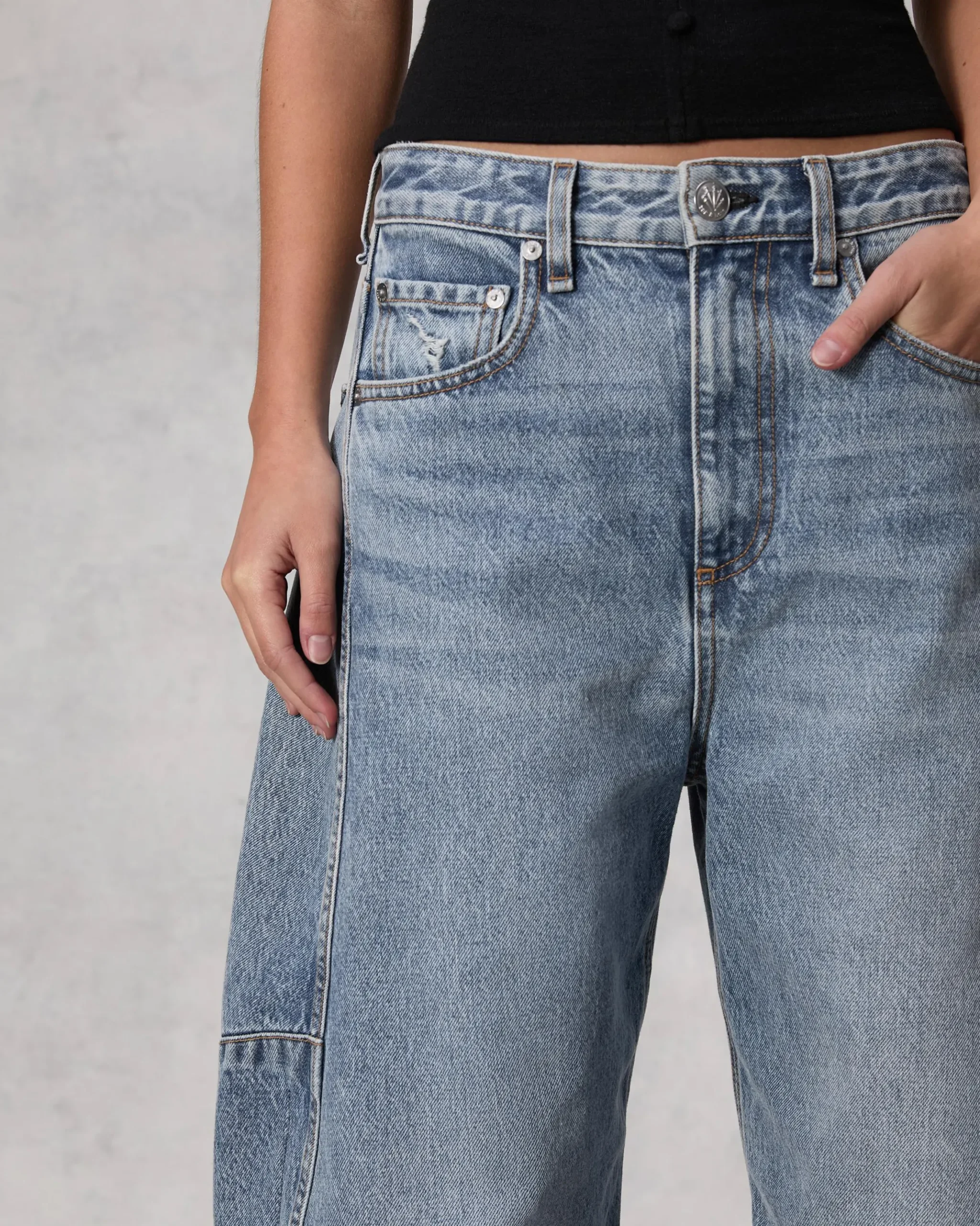 rag & bone Charlie Ankle Barrel-Leg Jean Harmony Flash Sale